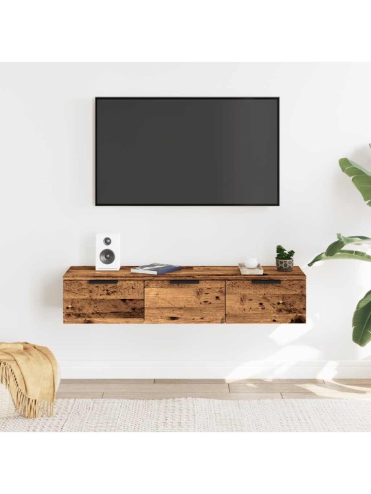 Nástěnná skříňka starého dřeva 102x30x20 cm kompozitní dřevo