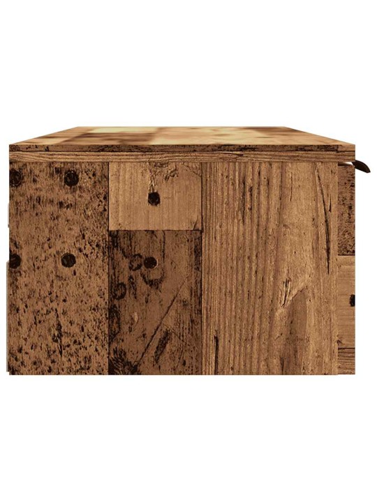 Nástěnná skříňka starého dřeva 102x30x20 cm kompozitní dřevo