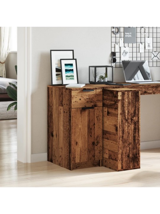 Skříňka k psacímu stolu old wood 33x50x75 cm kompozitní dřevo