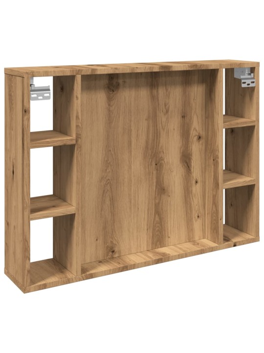 Zrcadlová skříňka s LED dub artisan 76 x 15 x 55 cm kompozit