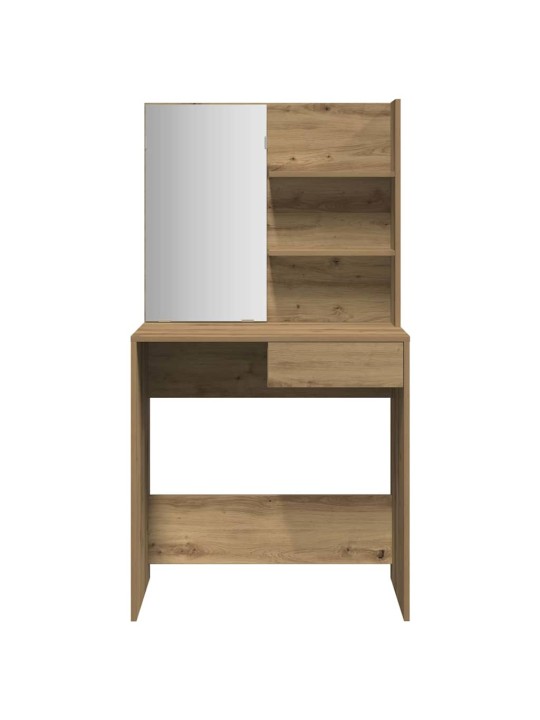 Toaletní stolek se zrcadlem dub artisan 74,5 x 40 x 141 cm