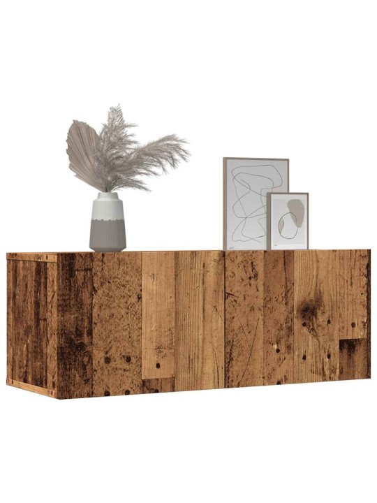 Tv skříňky nástěnné 2 ks old wood 80 x 30 x 30 cm