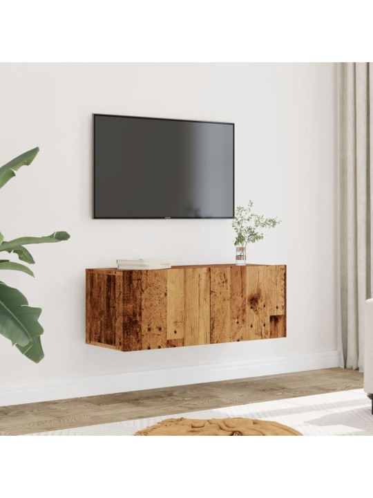 Tv skříňky nástěnné 2 ks old wood 80 x 30 x 30 cm