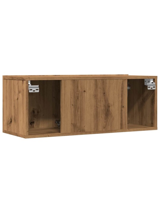 Tv skříňky nástěnné 2 ks dub artisan 80 x 30 x 30 cm