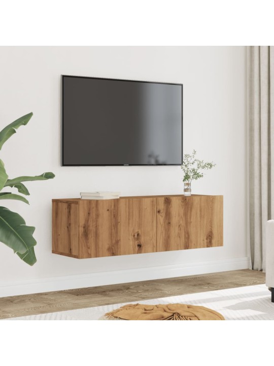 TV skříňky nástěnné 2 ks dub artisan 100 x 30 x 30 cm