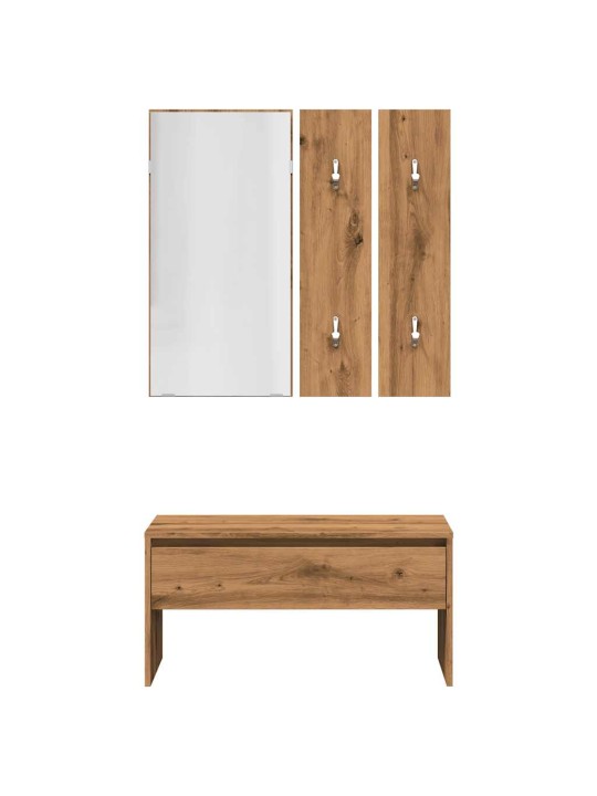 Sada nábytku do předsíně dub artisan kompozitní dřevo