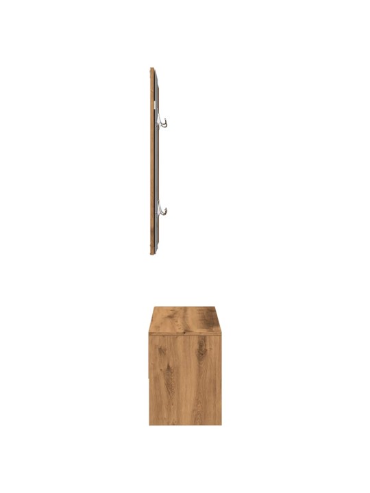 Sada nábytku do předsíně dub artisan kompozitní dřevo
