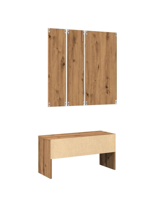 Sada nábytku do předsíně dub artisan kompozitní dřevo