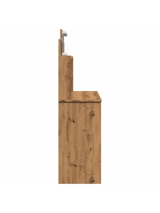 Toaletní stolek s led osvětlením dub artisan 96 x 40 x 142 cm