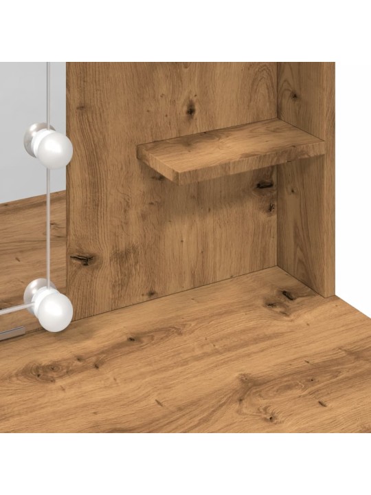 Toaletní stolek s led osvětlením dub artisan 96 x 40 x 142 cm