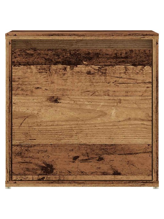 Úložný box se zásuvkou starého dřeva 40,5x40x40 cm kompozit