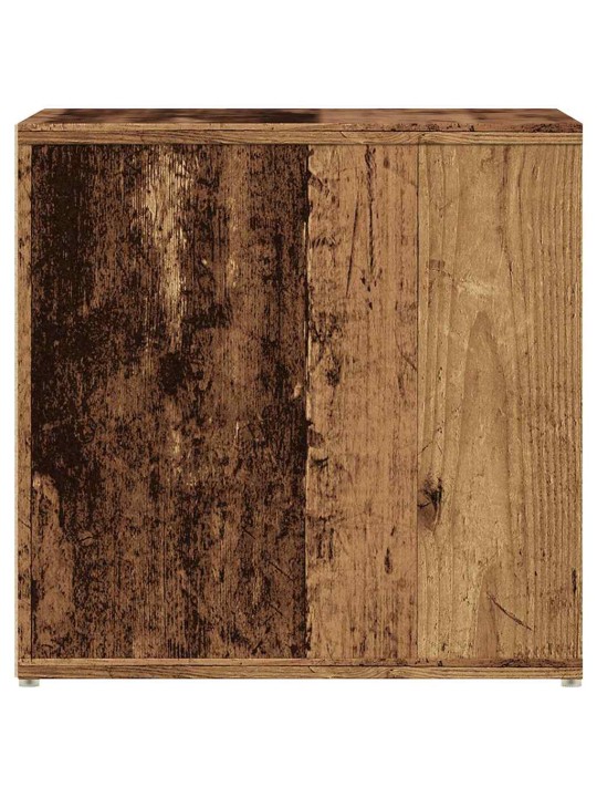 Úložný box se zásuvkou starého dřeva 40,5x40x40 cm kompozit