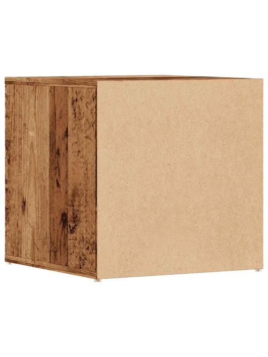 Úložný box se zásuvkou starého dřeva 40,5x40x40 cm kompozit