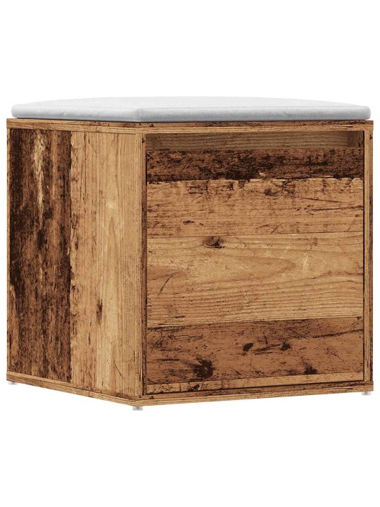 Úložný box se zásuvkou starého dřeva 40,5x40x40 cm kompozit