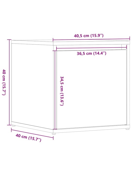 Úložný box se zásuvkou dub artisan 40,5x40x40 cm kompozit