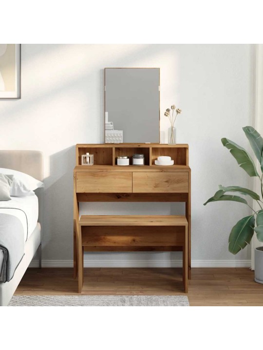 Stolička k toaletnímu stolku dub artisan 70x35x45 cm kompozit