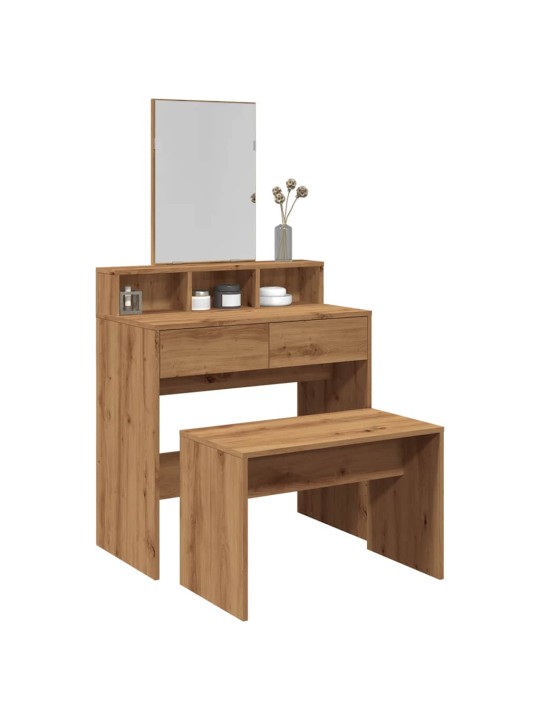 Stolička k toaletnímu stolku dub artisan 70x35x45 cm kompozit