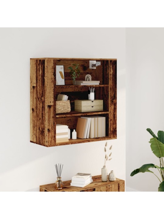 Nástěnná skříňka old wood 80 x 33 x 80 cm kompozitní dřevo