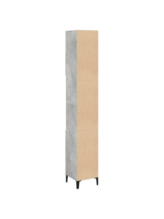 Koupelnová skříňka betonově šedá 30x30x190 cm kompozitní dřevo