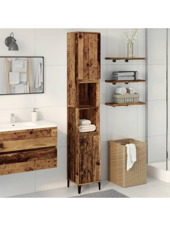 Koupelnová skříňka old wood 30 x 30 x 190 cm kompozitní dřevo