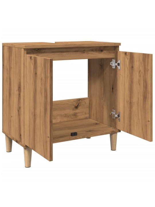 Skříňka pod umyvadlo dub artisan 58x33x60 cm kompozitní dřevo