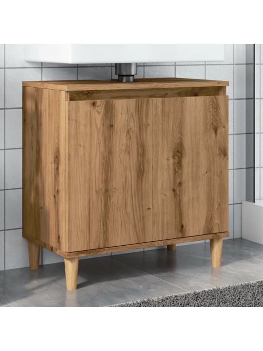 Skříňka pod umyvadlo dub artisan 58x33x60 cm kompozitní dřevo