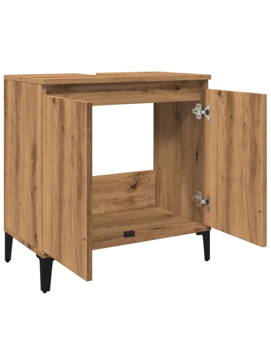 Skříňka pod umyvadlo dub artisan 58x33x60 cm kompozitní dřevo