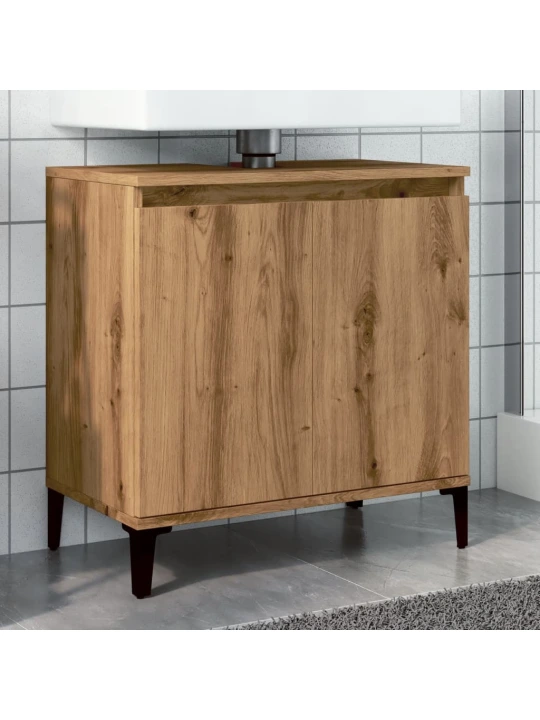 Skříňka pod umyvadlo dub artisan 58x33x60 cm kompozitní dřevo