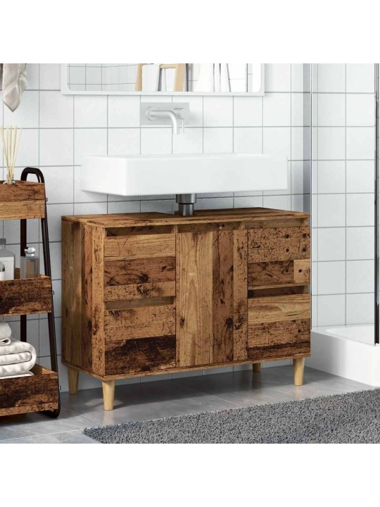 Skříňka pod umyvadlo old wood 80 x 33 x 60 cm kompozitní dřevo
