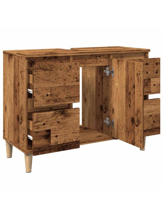 Skříňka pod umyvadlo old wood 80 x 33 x 60 cm kompozitní dřevo