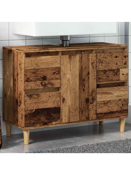 Skříňka pod umyvadlo old wood 80 x 33 x 60 cm kompozitní dřevo