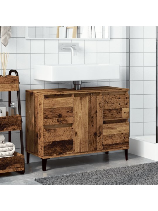 Skříňka pod umyvadlo old wood 80 x 33 x 60 cm kompozitní dřevo