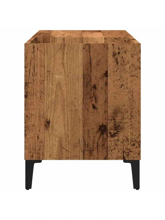 Skříňka na LP desky old wood 84,5 x 38 x 48 cm kompozitní dřevo