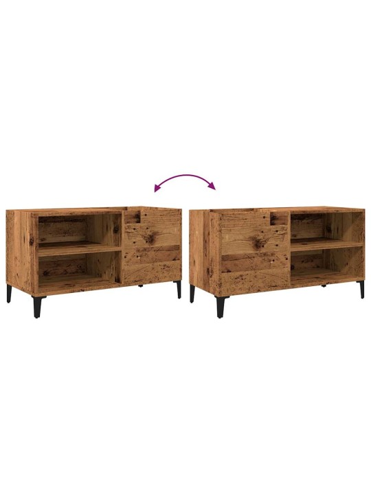Skříňka na LP desky old wood 84,5 x 38 x 48 cm kompozitní dřevo