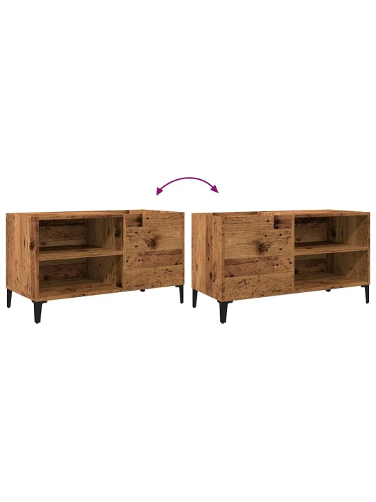 Skříňka na LP desky old wood 84,5 x 38 x 48 cm kompozitní dřevo