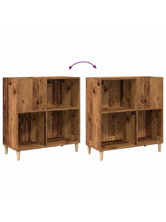 Skříňka na LP desky old wood 84,5 x 38 x 89 cm kompozitní dřevo