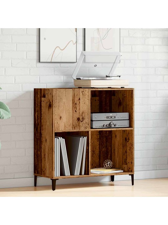 Skříňka na LP desky old wood 84,5 x 38 x 89 cm kompozitní dřevo