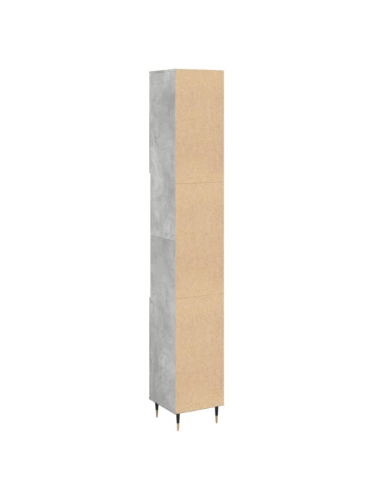Koupelnová skříňka betonově šedá 30x30x190 cm kompozitní dřevo