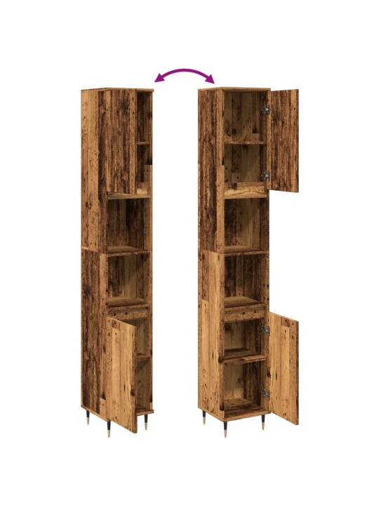 Koupelnová skříňka old wood 30 x 30 x 190 cm kompozitní dřevo