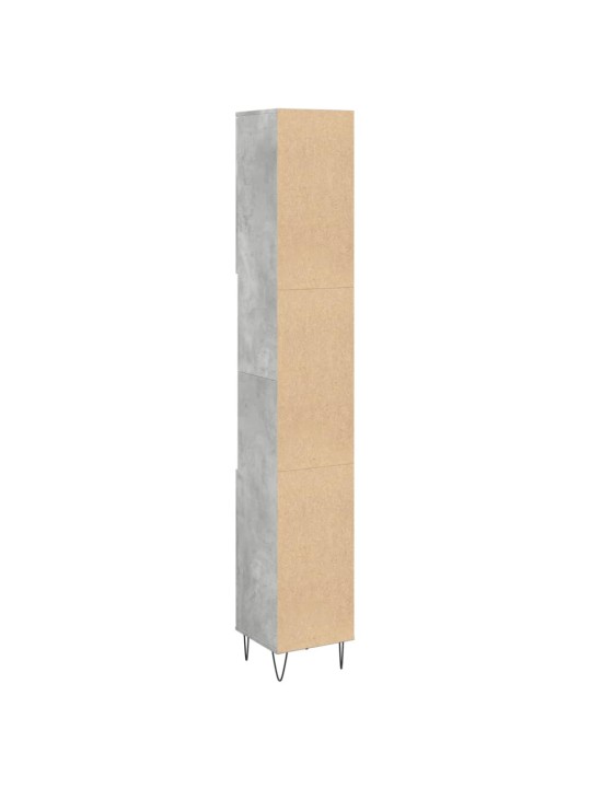 Koupelnová skříňka betonově šedá 30x30x190 cm kompozitní dřevo