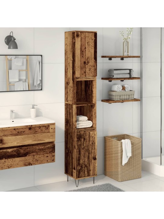 Koupelnová skříňka old wood 30 x 30 x 190 cm kompozitní dřevo
