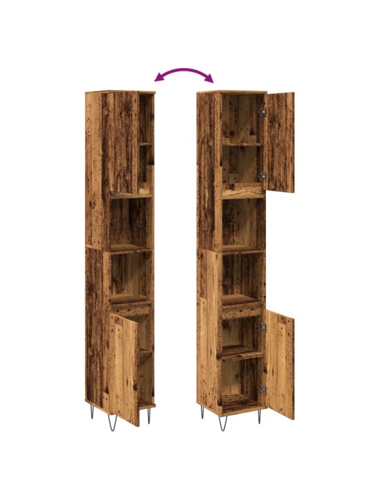 Koupelnová skříňka old wood 30 x 30 x 190 cm kompozitní dřevo