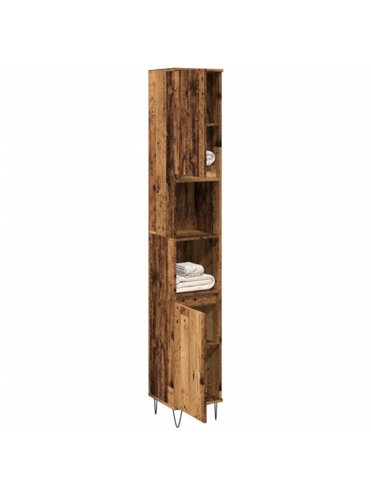 Koupelnová skříňka old wood 30 x 30 x 190 cm kompozitní dřevo