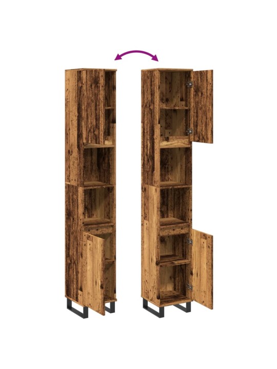 Koupelnová skříňka old wood 30 x 30 x 190 cm kompozitní dřevo