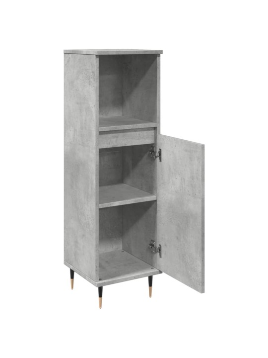 Koupelnová skříňka betonově šedá 30x30x100 cm kompozitní dřevo