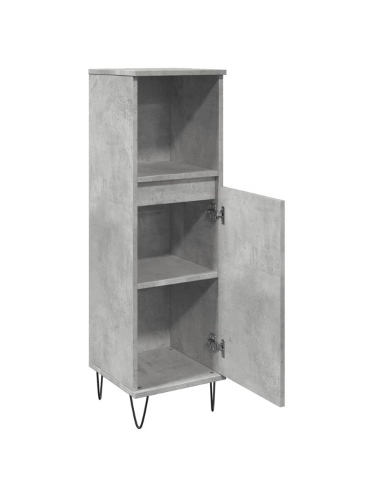 Koupelnová skříňka betonově šedá 30x30x100 cm kompozitní dřevo