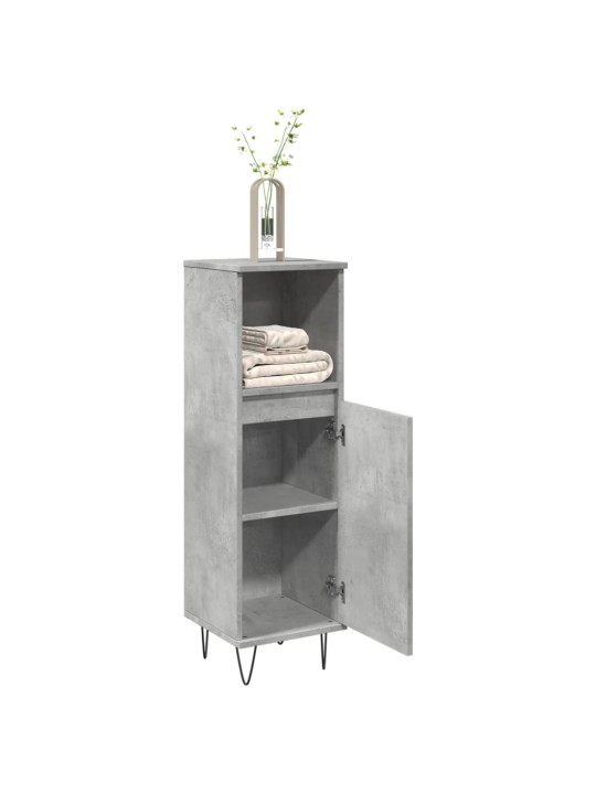Koupelnová skříňka betonově šedá 30x30x100 cm kompozitní dřevo