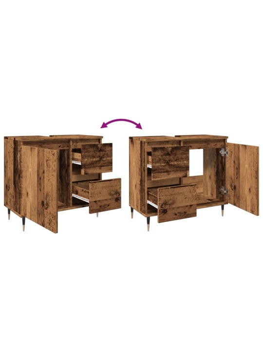 Koupelnová skříňka old wood 65 x 33 x 60 cm kompozitní dřevo
