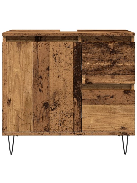 Koupelnová skříňka pod umyvadlo old wood 65x33x60 cm kompozit