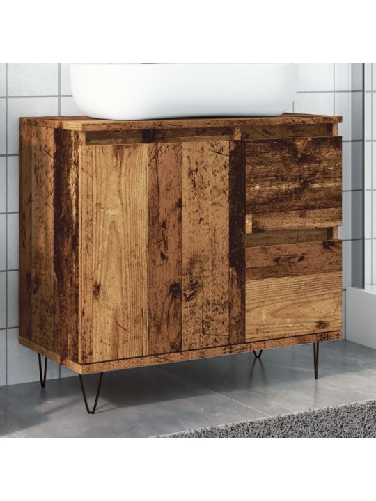 Koupelnová skříňka pod umyvadlo old wood 65x33x60 cm kompozit